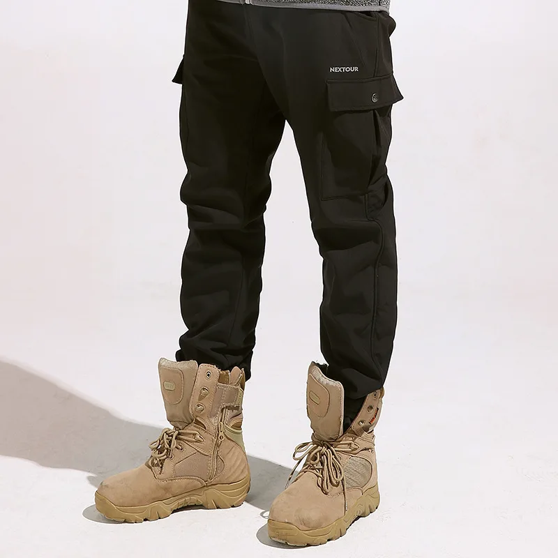 

Men Outdoor Hiking Climbing Waterproof Warm Sports Pants Winter Riding Hunting Thicken Camo Windproof Fleece Tactical Trousers