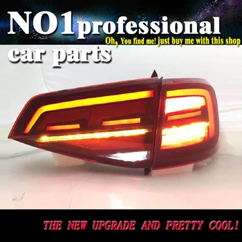 

car accessories for VW Jetta Taillight Jetta MK7 2015 2016 2017 2018 LED Tail Light Rear Lamp DRL+Brake+Park+Moving Turning Lamp
