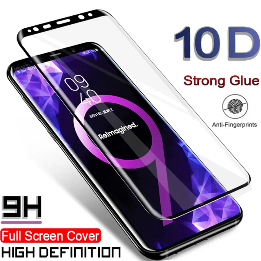 10D полное изогнутое покрытие Премиум Закаленное стекло для Samsung Galaxy Note 10 plus S10 S8 S9