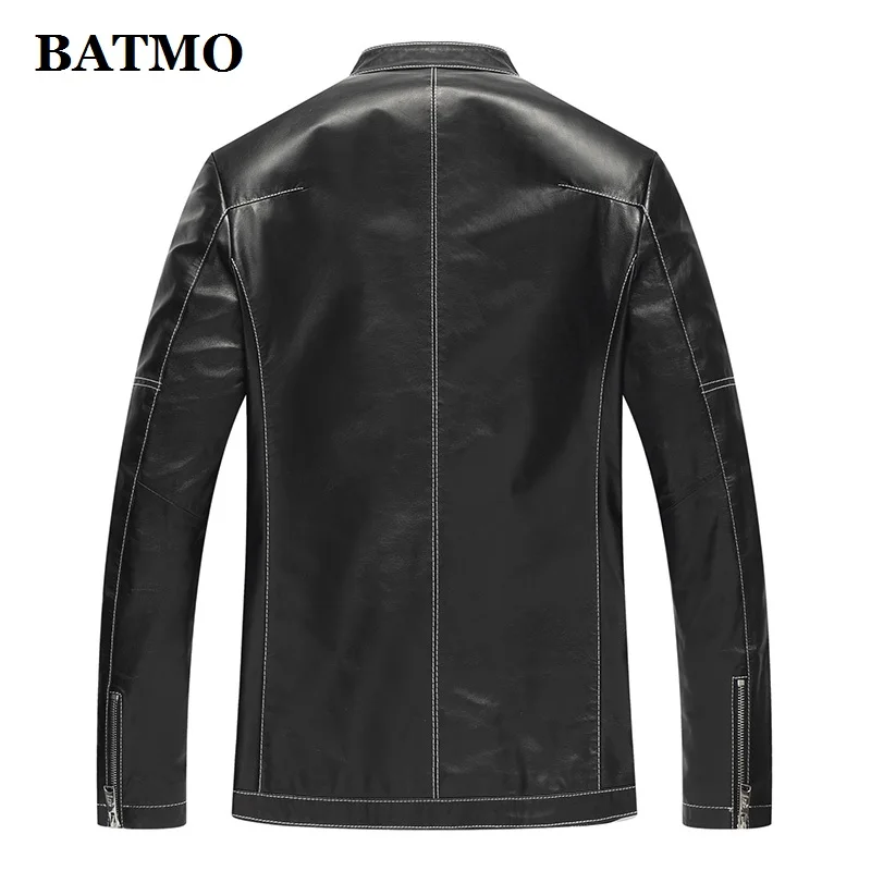 BATMO мужские Куртки из натуральной кожи, мужские тонкие Куртки из натуральной овчины, большие размеры 18303
