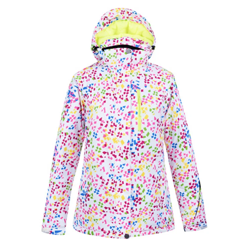 Зимняя женская лыжная куртка, зимние куртки для женщин, уличная теплая водонепроницаемая ветрозащитная куртка для катания на лыжах и сноуборде, женская Лыжная куртка - Цвет: color3