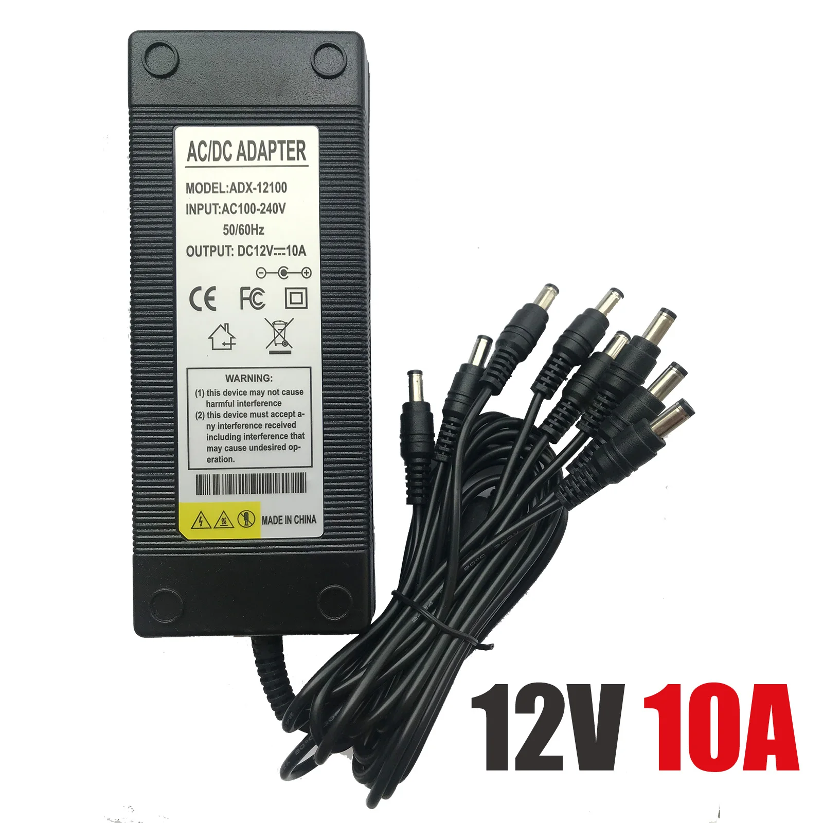 12V 10A 13.5A Multi-head Power Adapters 13.5A 8 outputs DC Output Power Adapter Suitable For Cameras Hard Disk boxes Sata cable