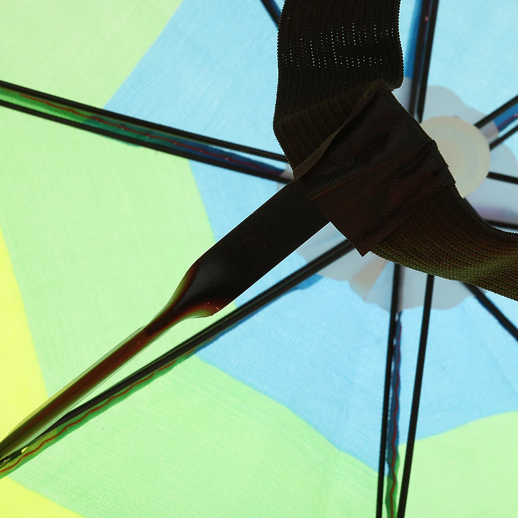 Rainbow Sun Rain Protection Umbrella Hat Kids Children Outdoor Headwear Para for Camping Fishing Hunting Hiking