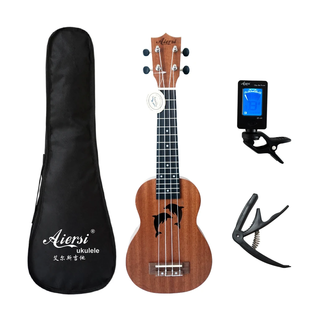 Aiersi marca 21 polegada ukelele mogno soprano