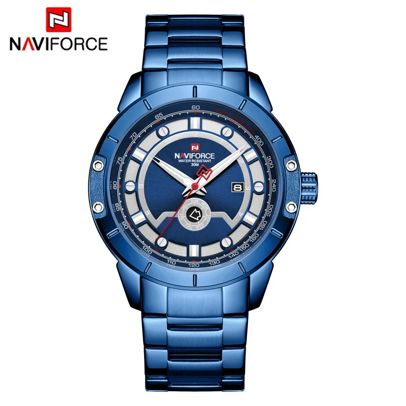 BE BE NAVIFORCE Топ люксовый бренд из нержавеющей стали спортивные водонепроницаемые мужские часы мужские s Модные золотые кварцевые наручные часы Relogio Masculino - Цвет: BE BE