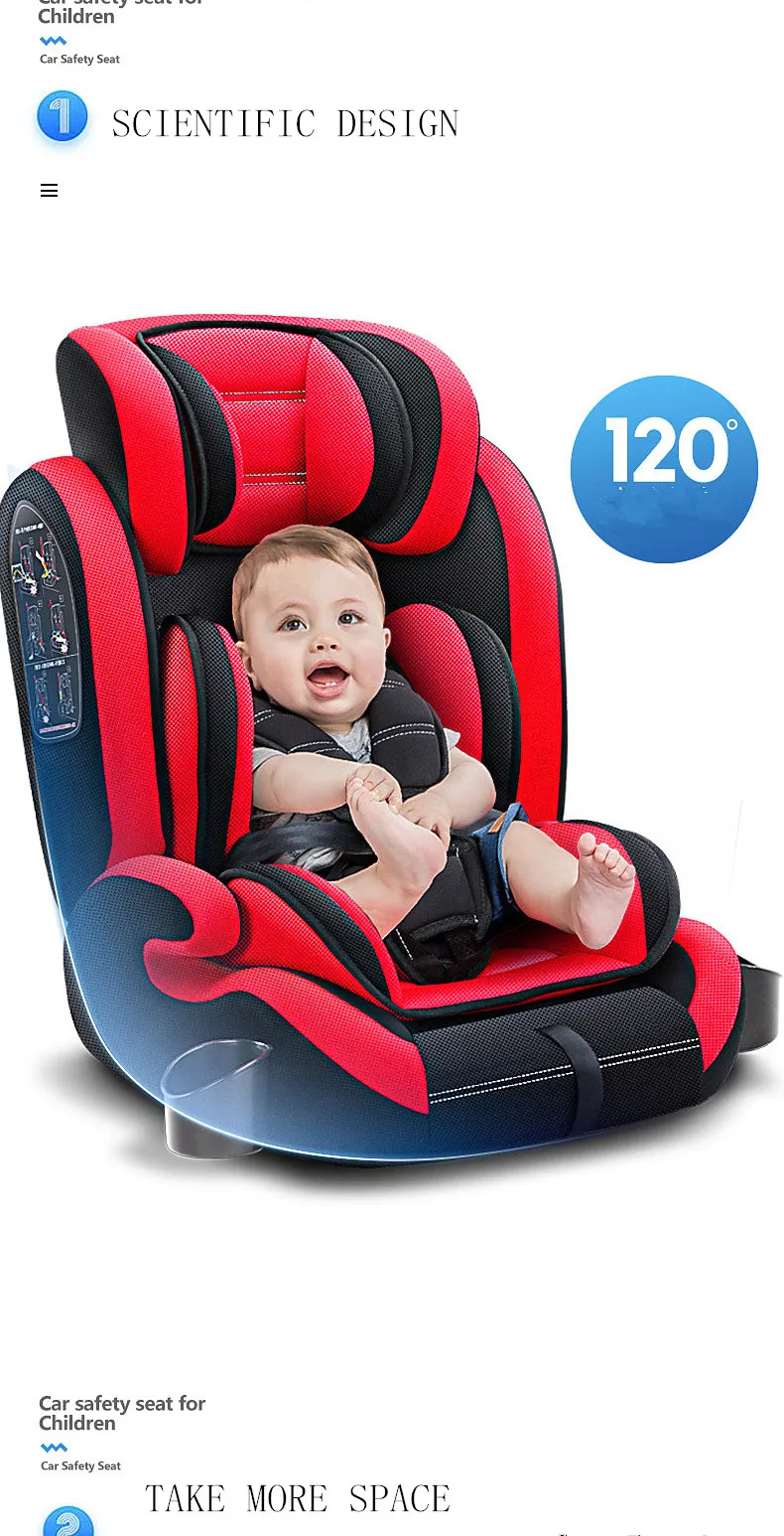 Hot Sale Carmind Child Car Safety Seat for 9 M-12 Y Old with Soft Connector ISOFIX and LATCH Forward-facing Universal Car Seats