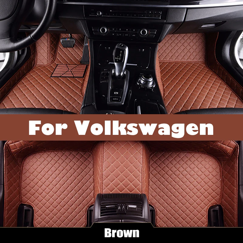 Кожаный Автомобильный Ковер, автомобильные коврики для Volkswagen Golf 7 Mk7 Hatch 2013- passat B3 B4 B5 B6 на заказ