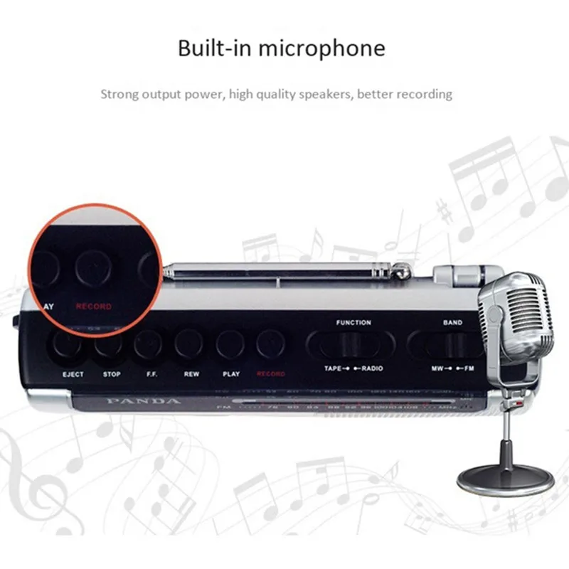 Tape player recorder walkman cassette student machine FM/MW radio portable speaker recording sound audio playback AC DC power