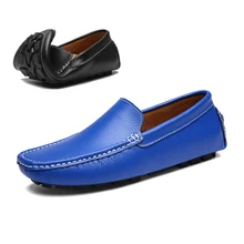 blue moccasin shoes