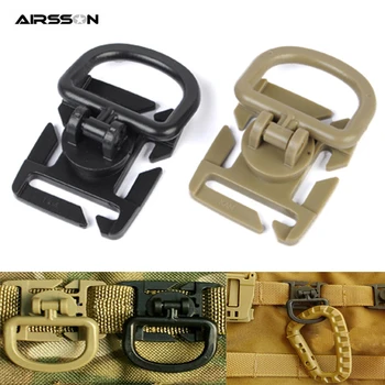 

Tactical D-ring Clips Buckle 360 Rotation Molle Webbing Attachment Belt Backpack Shackle Carabiner Hunting Climbing Accessories