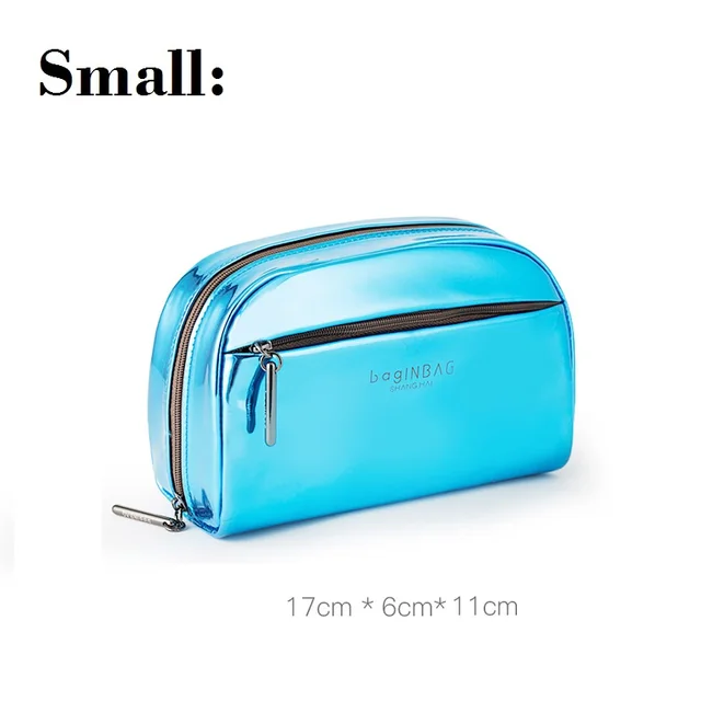 Small Cosmetic Bag Portable Storage Bag Multi-functional Large Capacity Makeup Bags Set Blue Small