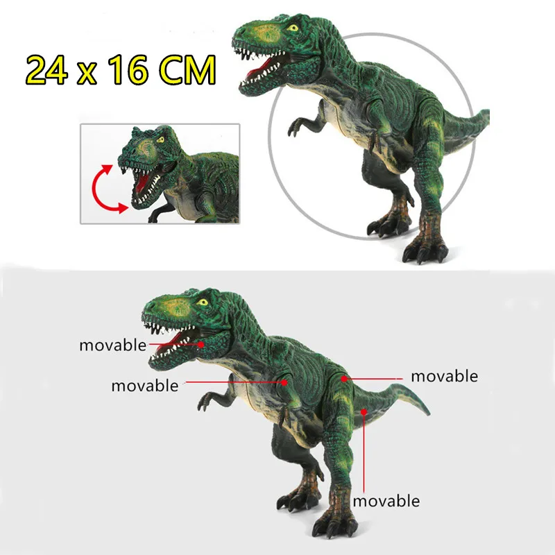 1 шт. 20-28 см имитация шарнира подвижный динозавр модель T-REX Парк Юрского периода друзья игрушки детские игрушки Мир Юрского периода Игрушки