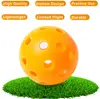 12PcsPractice Golf Balls  Hollow Plastic Golf Training Balls Colored Airflow Golf Balls Swing Practice Driving Range PE Toy Ball 2