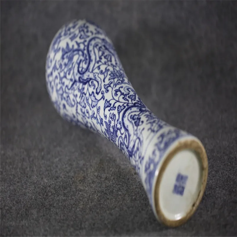 Blue and White Porcelain Vase, Unique Old Chinese Style, Dragonic 5
