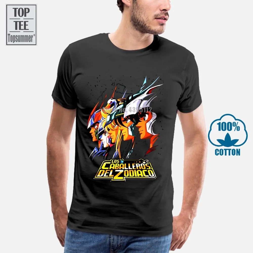 Фото Мужская футболка с изображением Рыцари зодиака в стиле хип-хоп | одежда