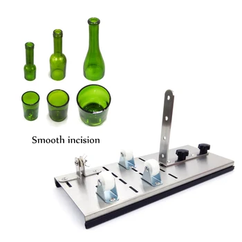 

New Glass Bottle Cutter 3-Wheel Wire Cutting Thickness 2-12mm Stainless Steel Beer Wine Cutting Control Create Glass Sculptures