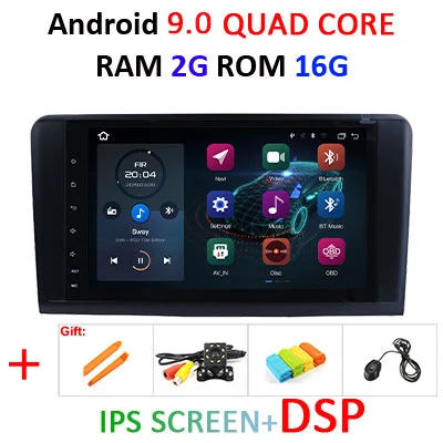 DSP ips 9 ''8 ядерный 4 г 64 г 2 din Android 9,0 автомобильный Радио Мультимедиа dvd gps для Benz GL ML Класс W164 ML330 ML350 ML500 X164 GL320 - Цвет: 2G 16G IPS DSP