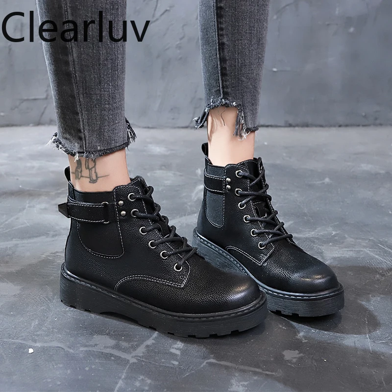 

Women boots with lace platform Boussac high heel boots with buckle Martin black ankle boots for women Goth boots platform boots