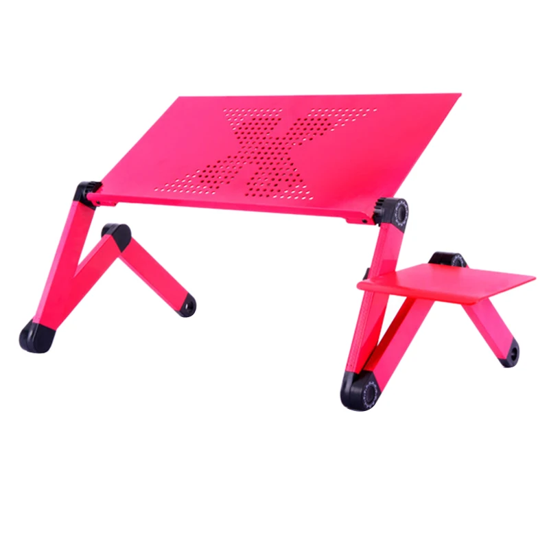 

360 Degree Aluminum Adjust Height Laptop Notebook Desk Table +Cooling Fan+Mouse Pad Ergonomic Portable TV Bed Laptop Desk