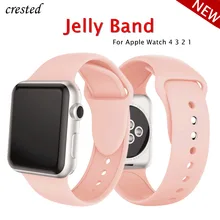Ремешок для apple watch 44 мм 40 мм iWatch 38 мм 42 мм спортивный силиконовый браслет ремешок для apple watch 5 4 3 2 1 38