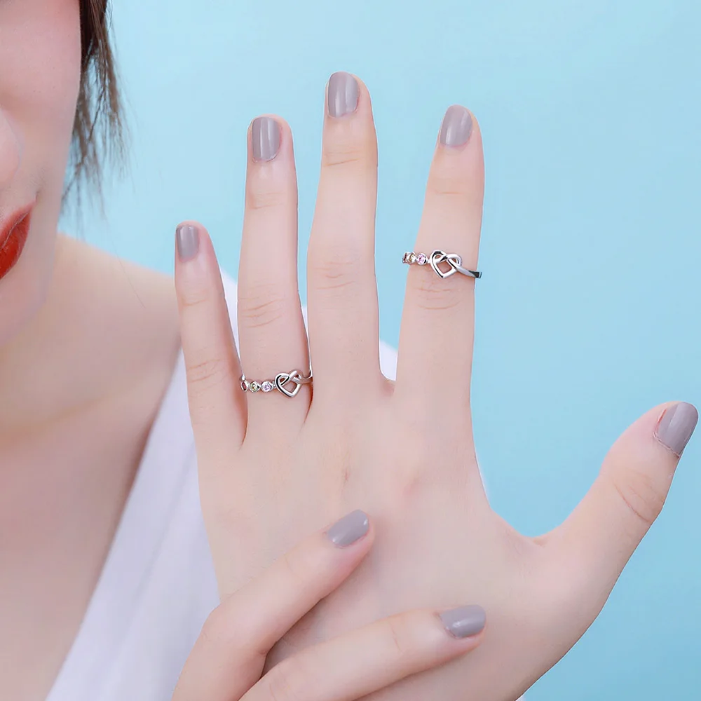 Sweey оптовая торговля персонализированное кольцо в форме сердца с камнем по