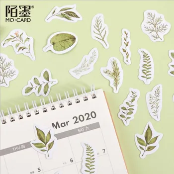 

20pack wholesale Boxed stickers green spring Kawaii Stickers Adhesive Cute Decor Scrapbooking Diary Albums 45*45MM