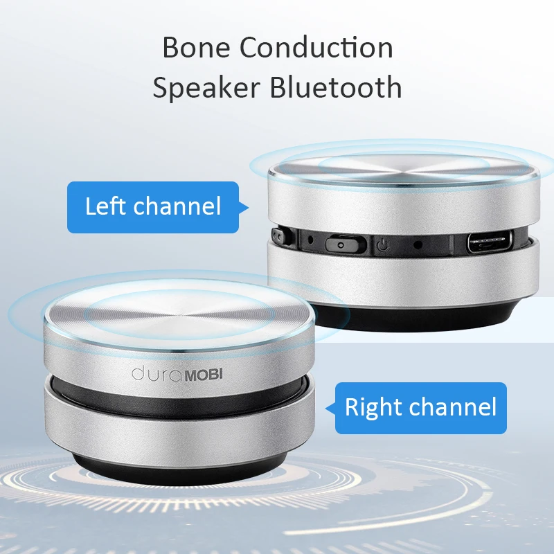 US $24.30 Bone Conduction Speaker Bluetooth TWS Stereo Dual Sound Channels Mini Audio Box DURAMOBI HumbirdSpeaker with HD Call FM Radio