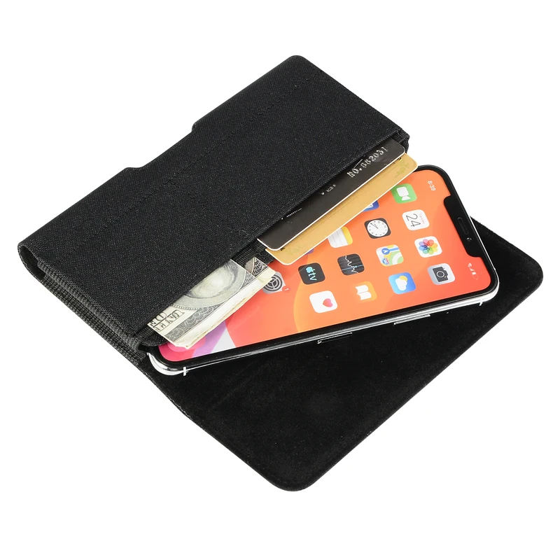Casual Phone Pouch with Belt Clip Holster – Oxford Cloth Flip Cover