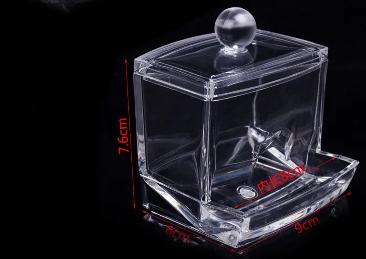 100PCS Storage Holder Box Cosmetic Makeup Case High quality Clear Acrylic Cotton Swab Beauty Makeup Tools