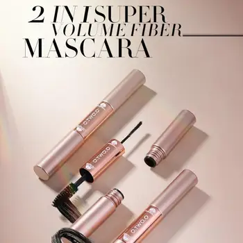 

4D Silk Fiber Eyelash Mascara Waterproof Lasting Fast Dry Curling Fluffy Lashes Extension Black Color Not Crumble