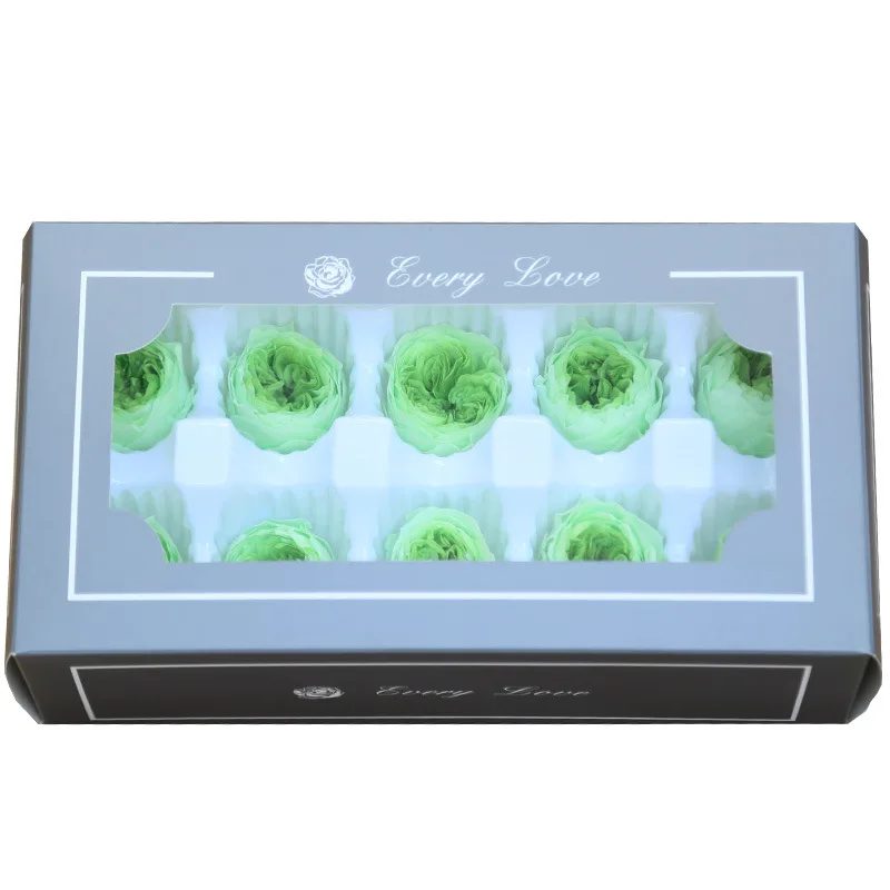 Green DeepGreen 10 шт./кор. вечный цветок 3-4 см является допустимой Роза Остина цветок Класс A "Законсервированные" Цветы на День святого Валентина DayWedding подарочная коробка в виде украшения Материал - Цвет: Green DeepGreen