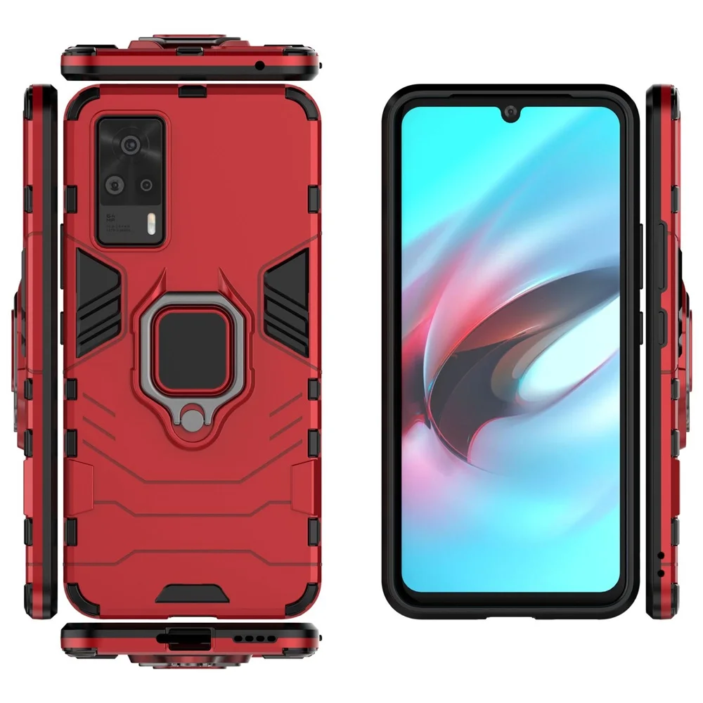 Für vivo S9e S9 S7 S7t S5 V20 Pro Hybrid Hard PC + Soft TPU Armor Anti-Drop-Hülle Rotierender Ringständerhalter_voghion.com