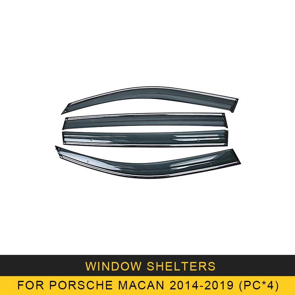 Для PORSCHE Macan окна автомобиля Защита от солнца дождь козырьки щиток Shelter Защитная крышка рамка наклейка