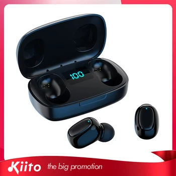 

KIITO E14 Wireless Headphones TWS Bluetooth 5.0 Earbuds Bluetooth Earphone Led Display 300mAh With Mic Sport Waterproof Headset