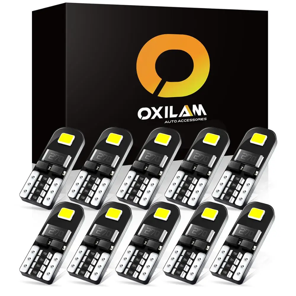 OXILAM 10x W5W светодиодный Canbus T10 Автомобильный светильник для Nissan X Trail T31 T30 Note Leaf Almera N16
