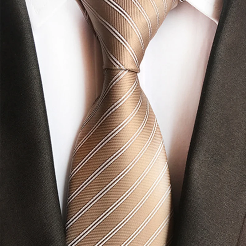 Classic 8cm Formal Tie Black Bule Striped Plaid Jacquard Necktie For Men Business Wedding Neckwear Gift Accessories Ties Gravata