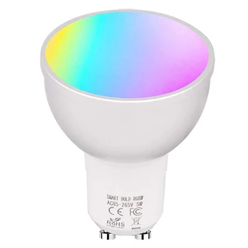 

GU10 LED Bulbs WiFi Smart Light Bulb 5W LED Spotlight Multicolor Lights Dimmable Lamp Changing,WiFi Spotlight,Works With Alexa,