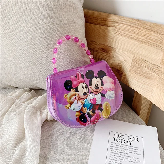 Disney лазерная сумка Детские Мультяшные Микки сумки с изображением мыши Tote модная сумка через плечо мультяшная сумка через плечо сумки-мессенджеры Минни - Цвет: 3