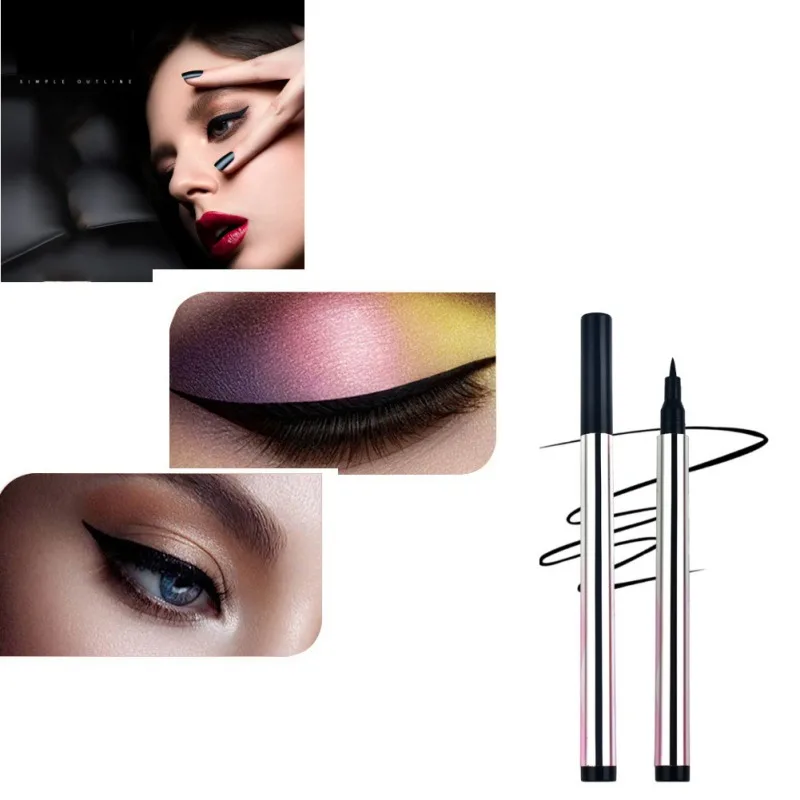 1Pc Black Long Lasting Eye Liner Pencil Waterproof Eyeliner Smudge-Proof Cosmetic Beauty Makeup Liquid Eyeliner New Arrival