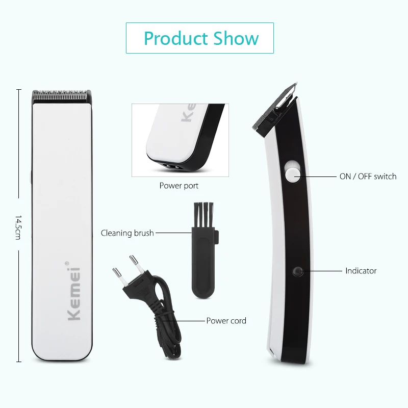 Rechargeable Electric Trimmer Professional Hair Clipper 5 in 1 Hair Shaving Machine Adjustable to Any Angle Beard Trimmer 40D