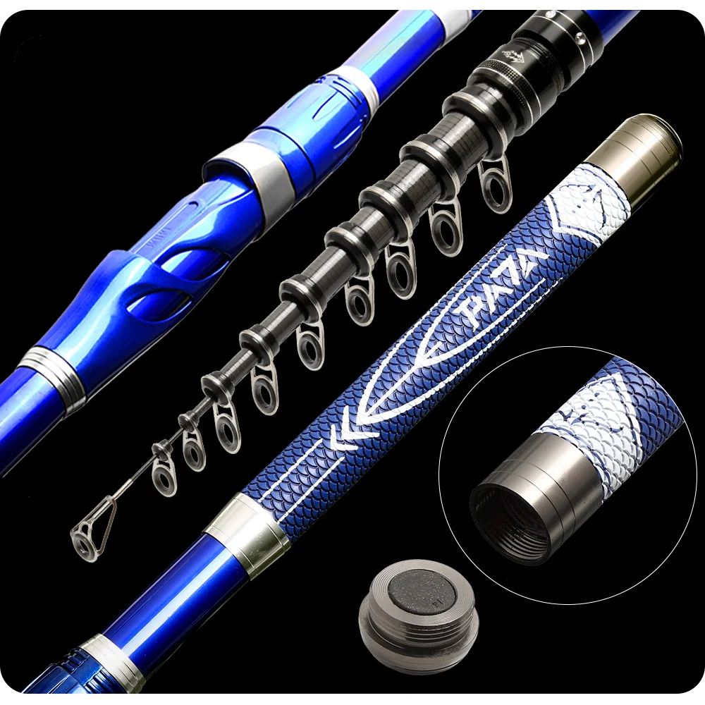 

JOSBY Rock Fishing Rod Ultra-Light Carbon Fiber Spinning Fishing Pole Telescopic Portable Travel Sea Boat 6.3M-2.7M High Quality