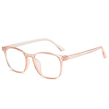 Корейские модные ретро плоские зеркальные художественные очки для чтения для отдыха удобная Легкая рамка синяя пленка без градуса очки для чтения