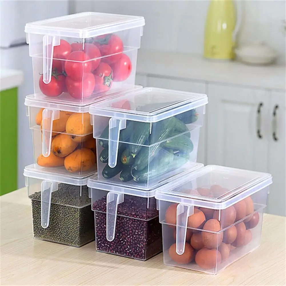 

Portable Refrigerator Fridge Sealed Food Fruits Storage Box Organizer Container Storage Boxes