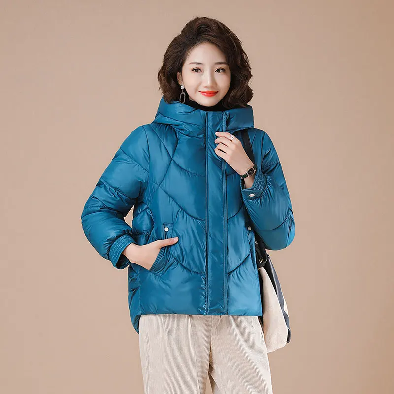 

2020 New Short Hooded Parka Warm Thick Winter Jacket Women Casual Cosy Parka Coat Female Office Lady