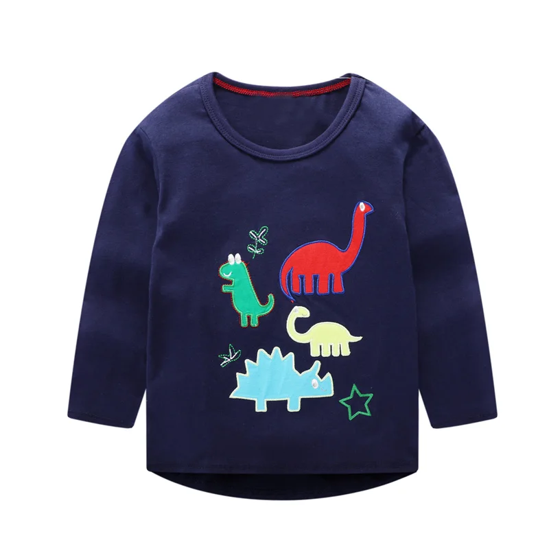 Футболки для мальчиков детская одежда г., брендовая рубашка для маленьких мальчиков детские топы для мальчиков с изображением животных, одежда рубашка и футболки для малышей от 2 до 7 лет - Цвет: Армейский зеленый