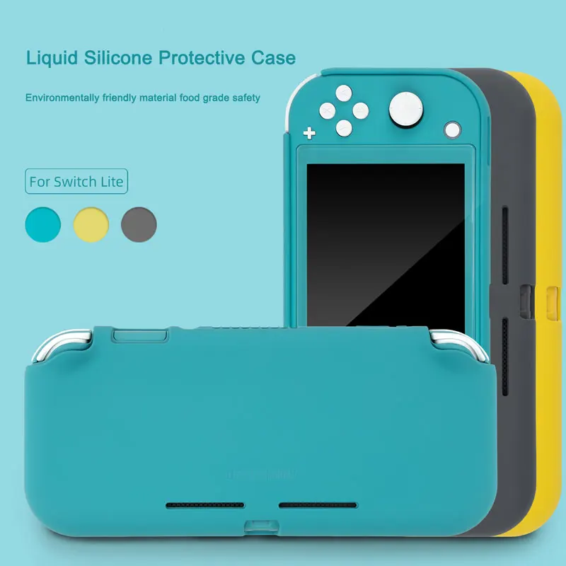 Защитный чехол из жидкого силикона для Nintendo Switch Lite милый цветной аксессуары