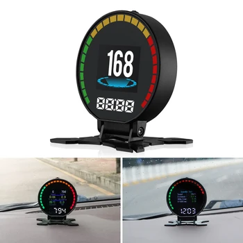 

TFT OBD2 HUD Speedometer RPM Speed On-board Computer Automobile Digital With Buzz Alarm Driving Fatigue Windshield Projector P15