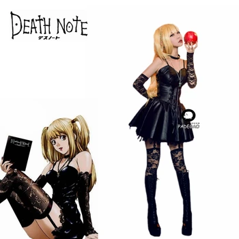 

Anime Death Note Misa Amane Cosplay Costume Black Party Dress custom any size