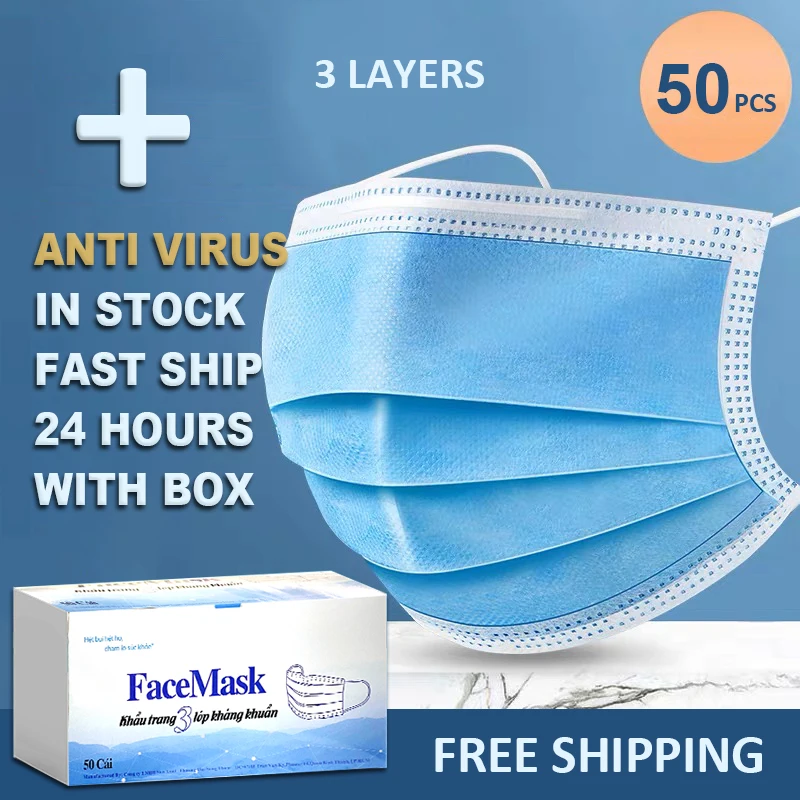 

Mouth Face Mask Anti Mask Disposable Masks Respirator Filter Safety Dust 3 Laye Protective protection Mask mouth Facial mask