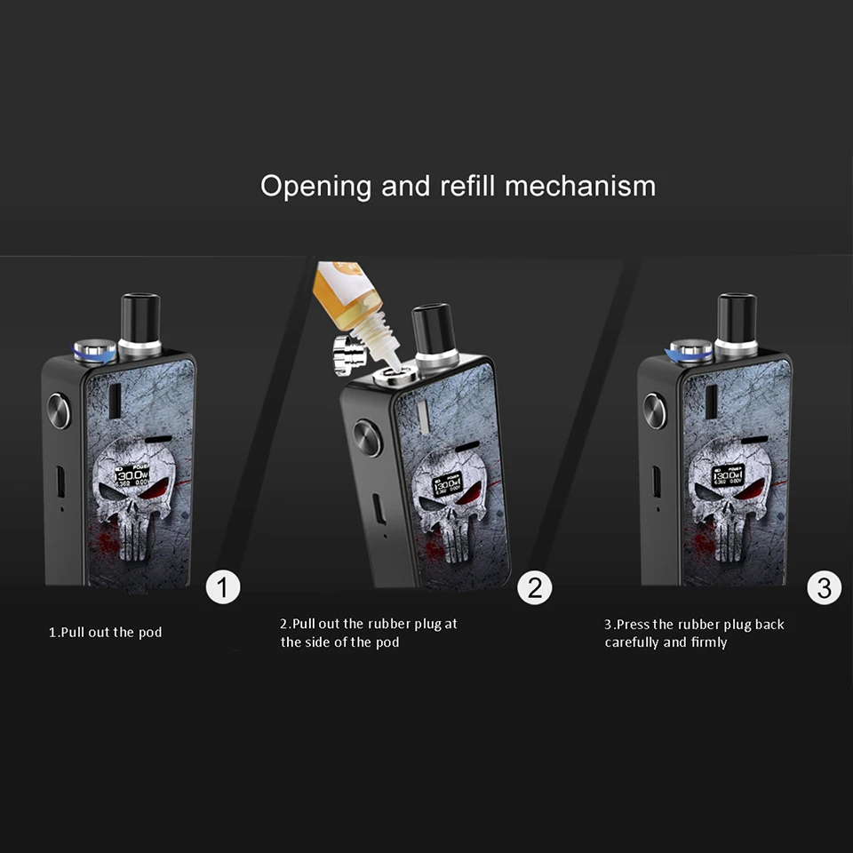 Electronic cigarette HUGO Vapor Kylin 30W Pod System Kit resin & Acrylic 1000mah battery 3.0ml vape kit VS Smoant Pasito kit (25)